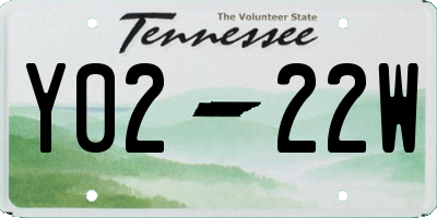 TN license plate Y0222W