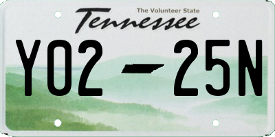 TN license plate Y0225N
