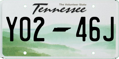 TN license plate Y0246J