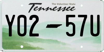 TN license plate Y0257U