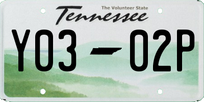 TN license plate Y0302P