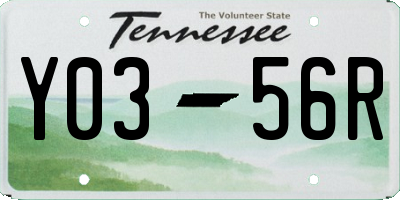 TN license plate Y0356R