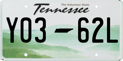 TN license plate Y0362L