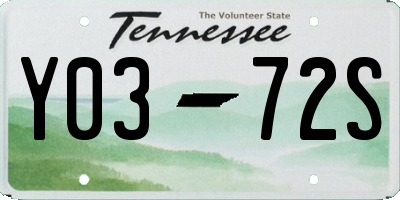 TN license plate Y0372S