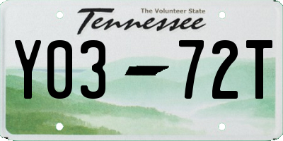 TN license plate Y0372T