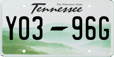 TN license plate Y0396G