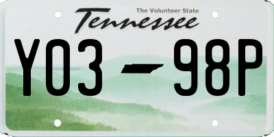 TN license plate Y0398P