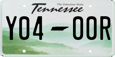 TN license plate Y0400R