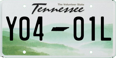 TN license plate Y0401L
