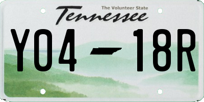 TN license plate Y0418R