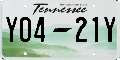 TN license plate Y0421Y