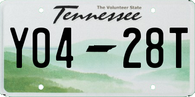 TN license plate Y0428T