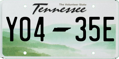 TN license plate Y0435E