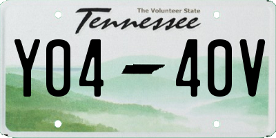 TN license plate Y0440V