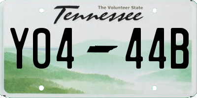 TN license plate Y0444B