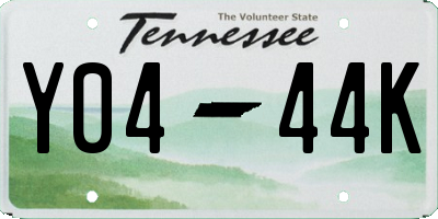 TN license plate Y0444K