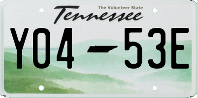TN license plate Y0453E
