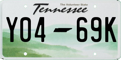 TN license plate Y0469K