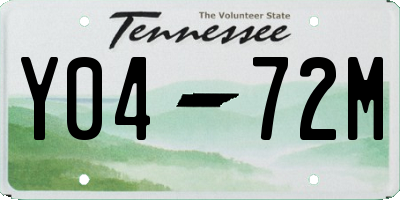 TN license plate Y0472M