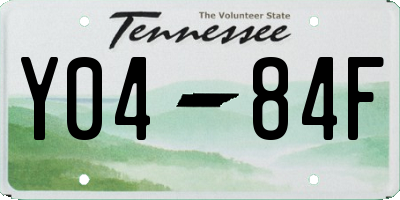 TN license plate Y0484F