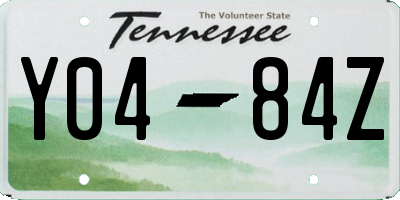 TN license plate Y0484Z