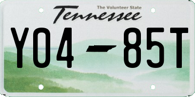 TN license plate Y0485T
