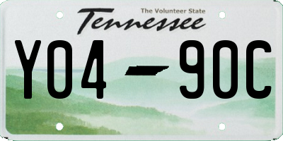 TN license plate Y0490C