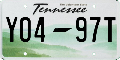 TN license plate Y0497T
