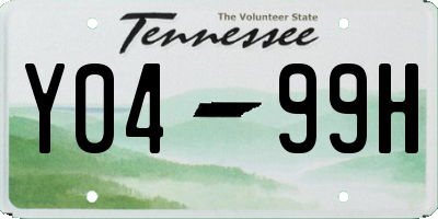 TN license plate Y0499H