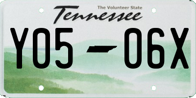 TN license plate Y0506X