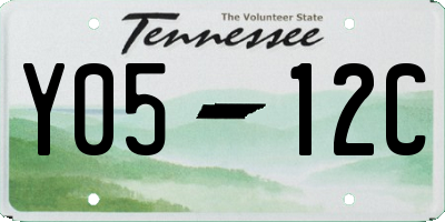 TN license plate Y0512C