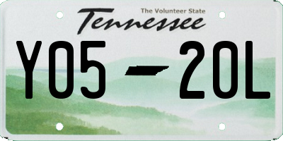 TN license plate Y0520L