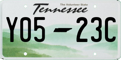 TN license plate Y0523C