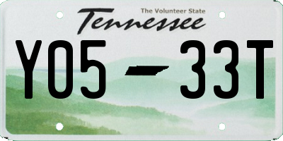 TN license plate Y0533T