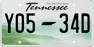 TN license plate Y0534D