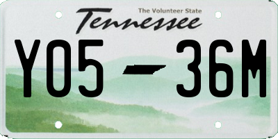 TN license plate Y0536M