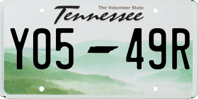 TN license plate Y0549R