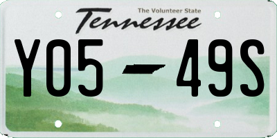 TN license plate Y0549S