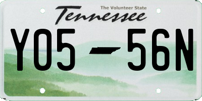TN license plate Y0556N