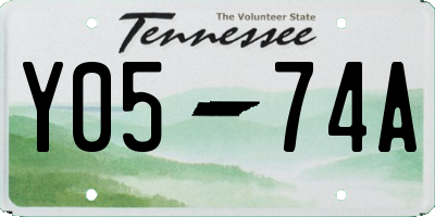 TN license plate Y0574A