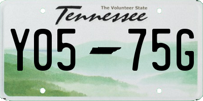 TN license plate Y0575G