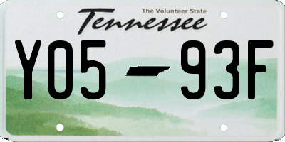 TN license plate Y0593F
