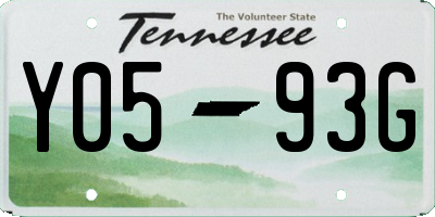 TN license plate Y0593G
