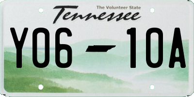 TN license plate Y0610A