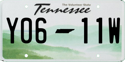 TN license plate Y0611W