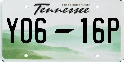 TN license plate Y0616P
