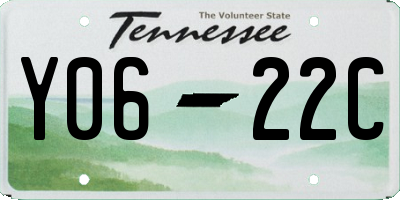 TN license plate Y0622C