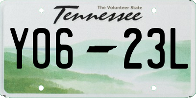 TN license plate Y0623L