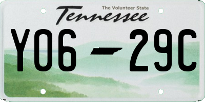 TN license plate Y0629C