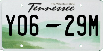 TN license plate Y0629M
